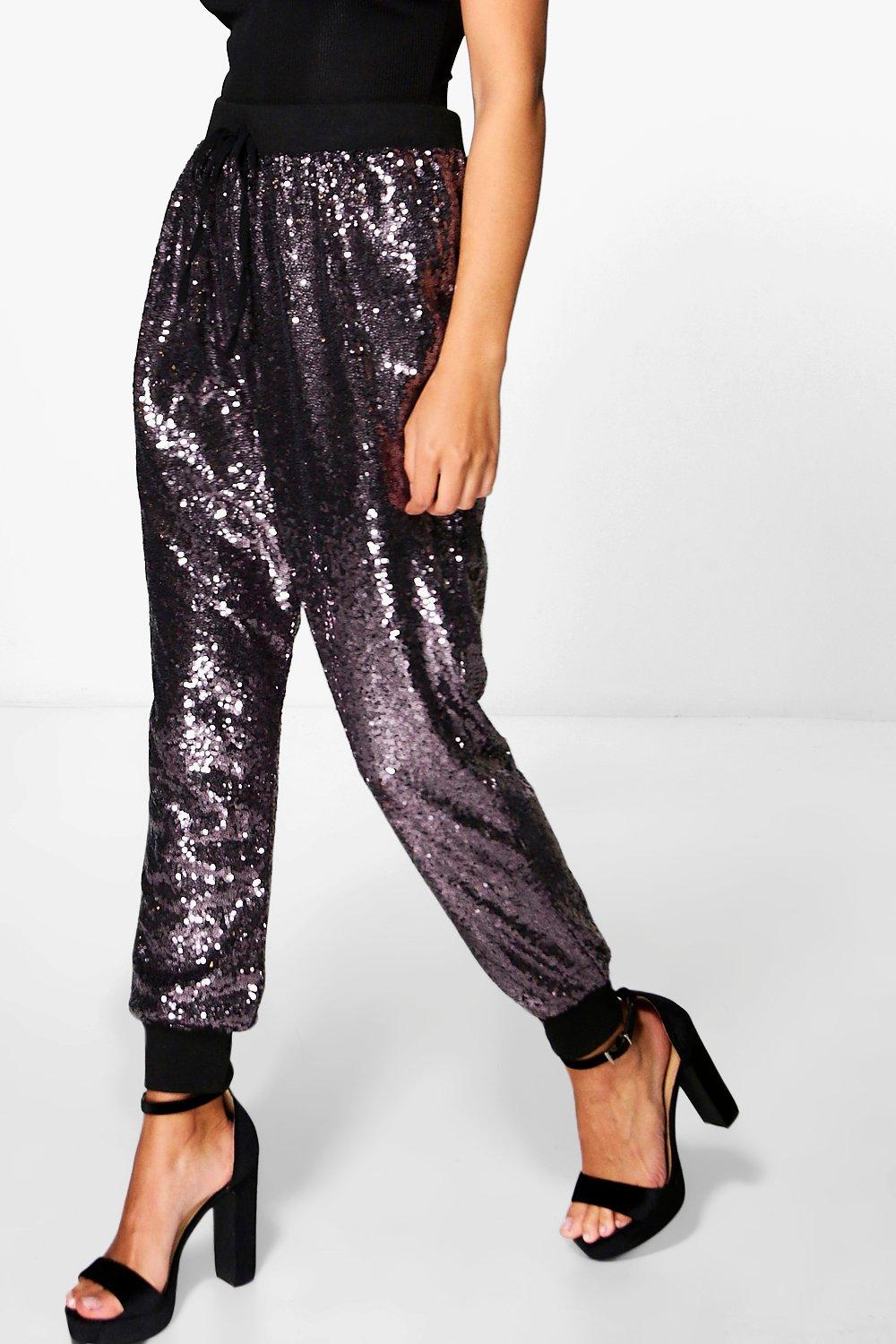 Sequin track pants sales